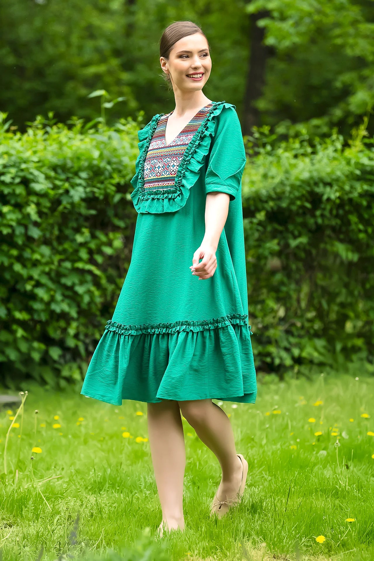 Rochia Verde Midi Edena