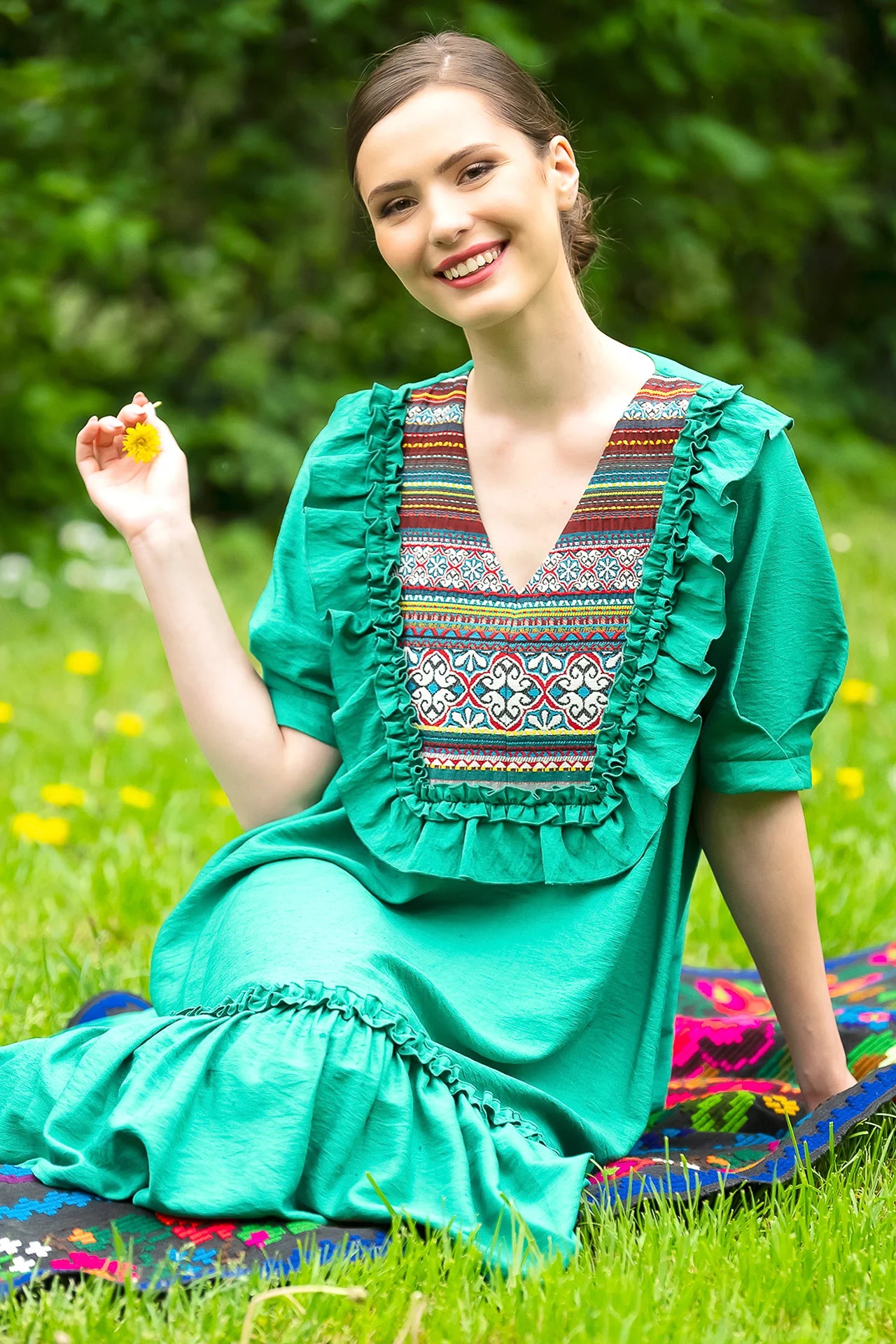 Rochia Verde Midi Edena