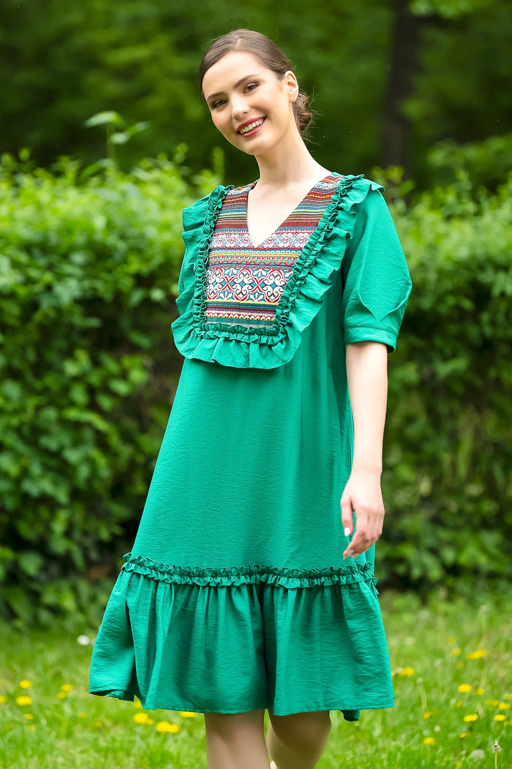 Rochia Verde Midi Edena