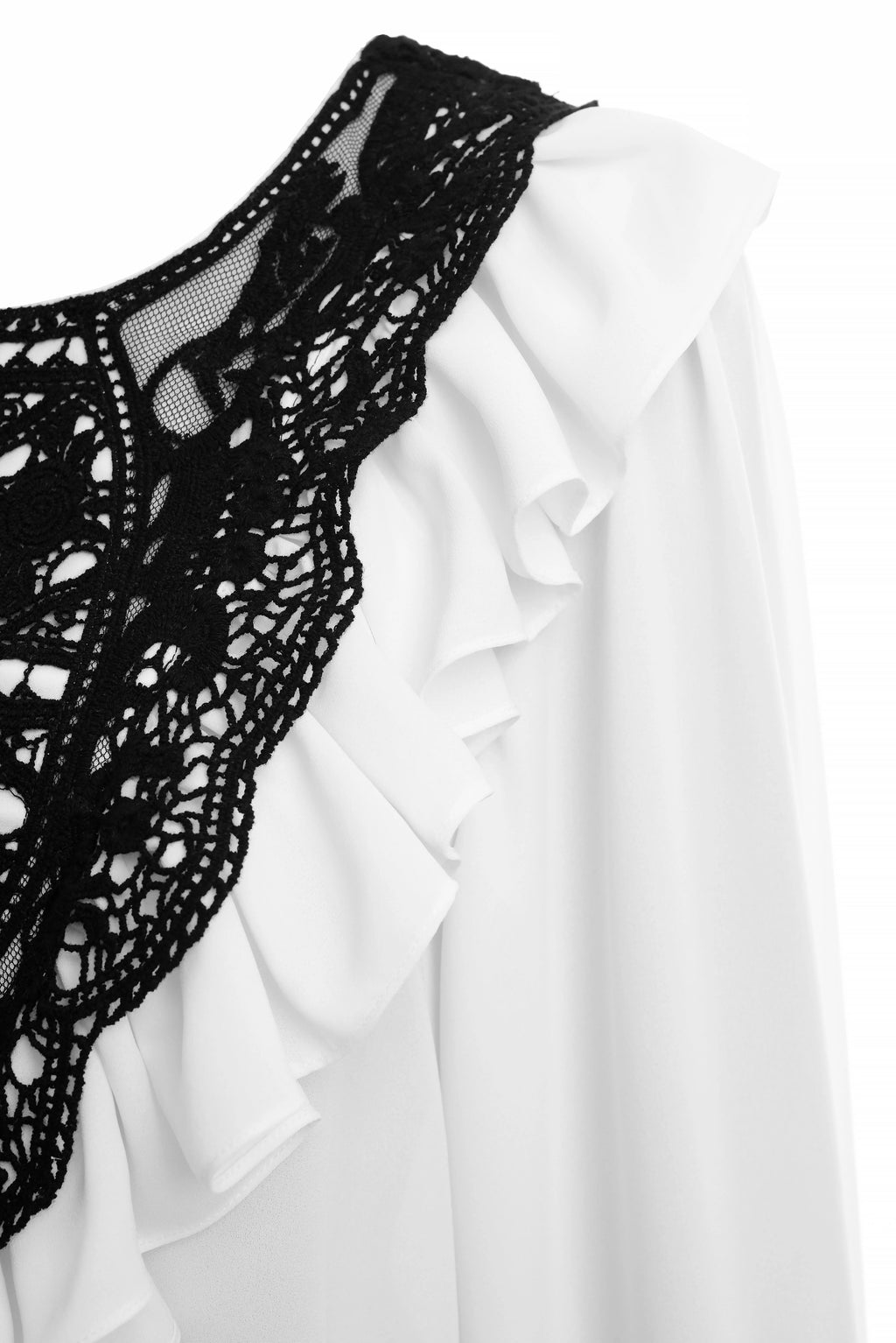 Bluza Alba Ariana cu Maneca Trei Sferturi
