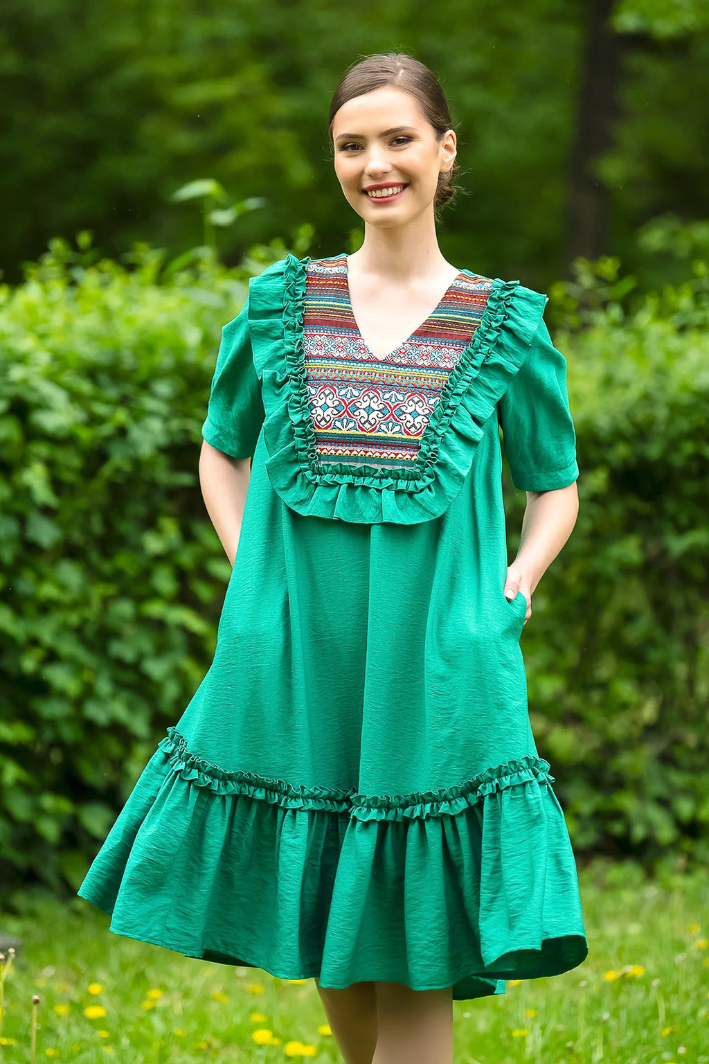 Rochia Verde Midi Edena