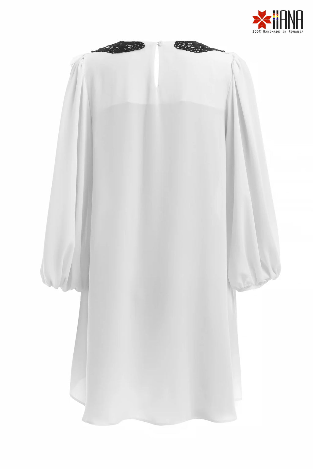 Bluza Alba Ariana cu Maneca Trei Sferturi
