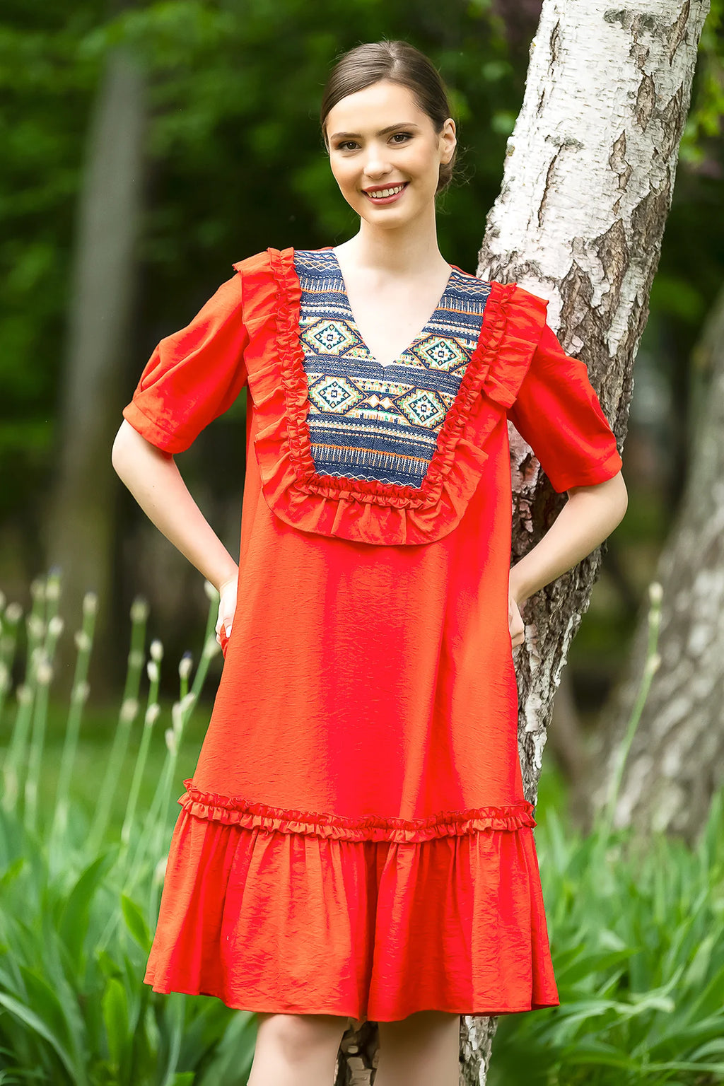 Rochia Rosie Midi Ileana