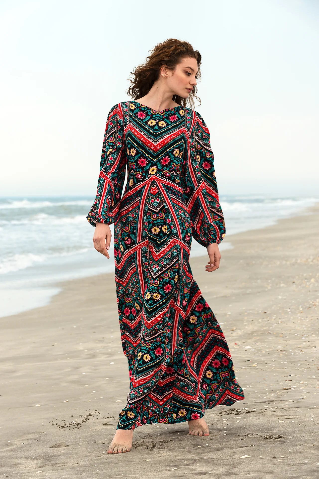 Rochie Lunga Zig Zag