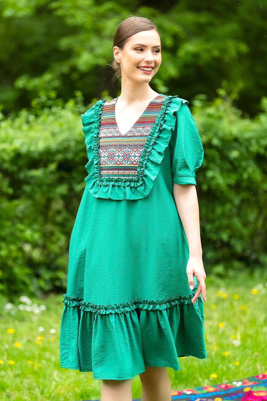 Rochia Verde Midi Edena