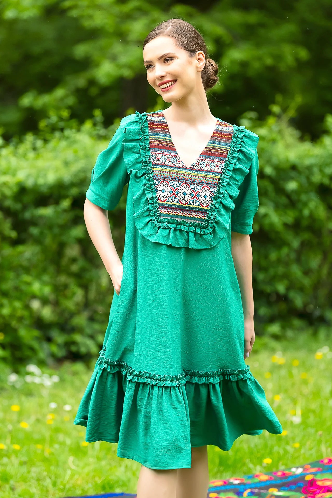 Rochia Verde Midi Edena