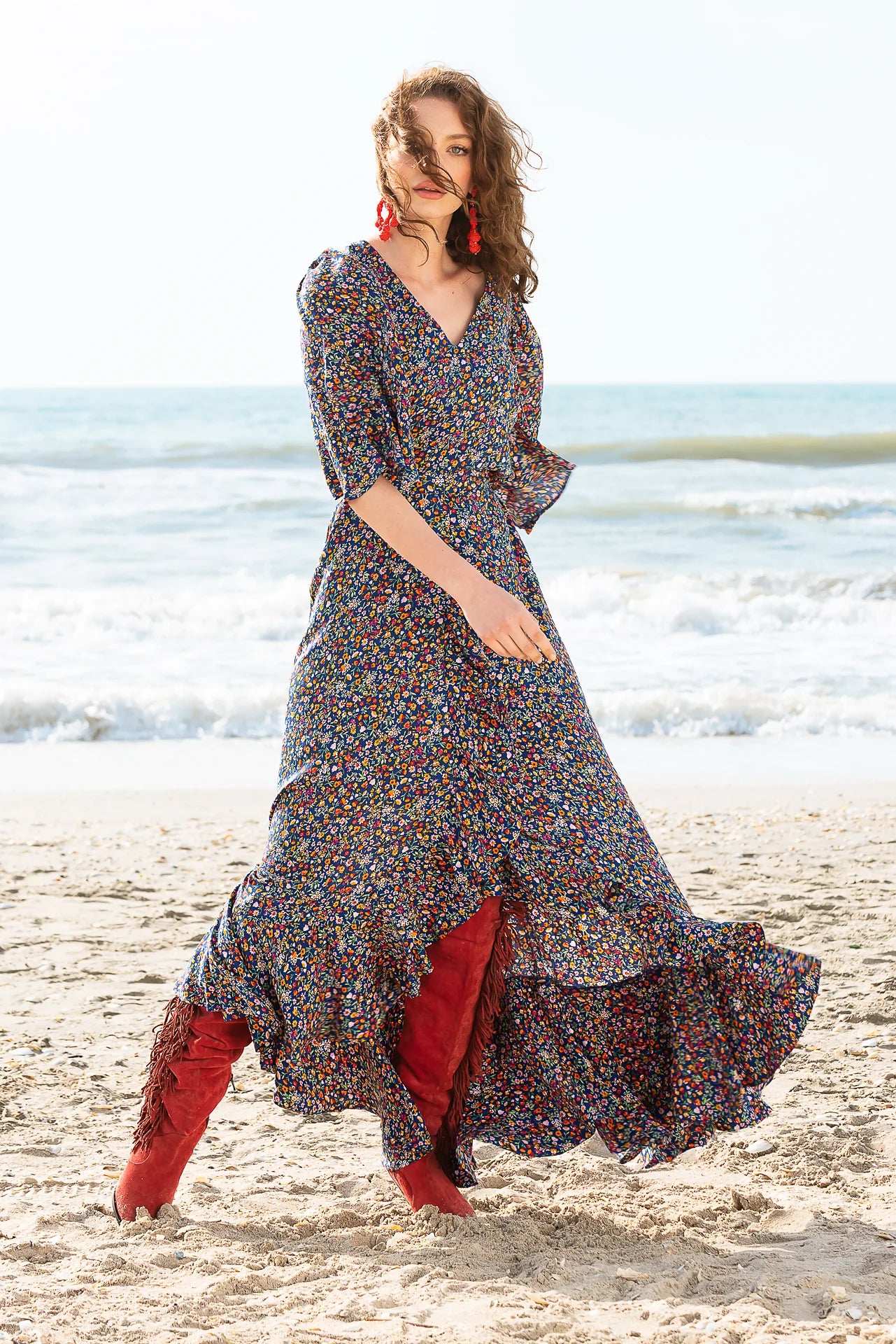 Rochie Inflorata cu Trena