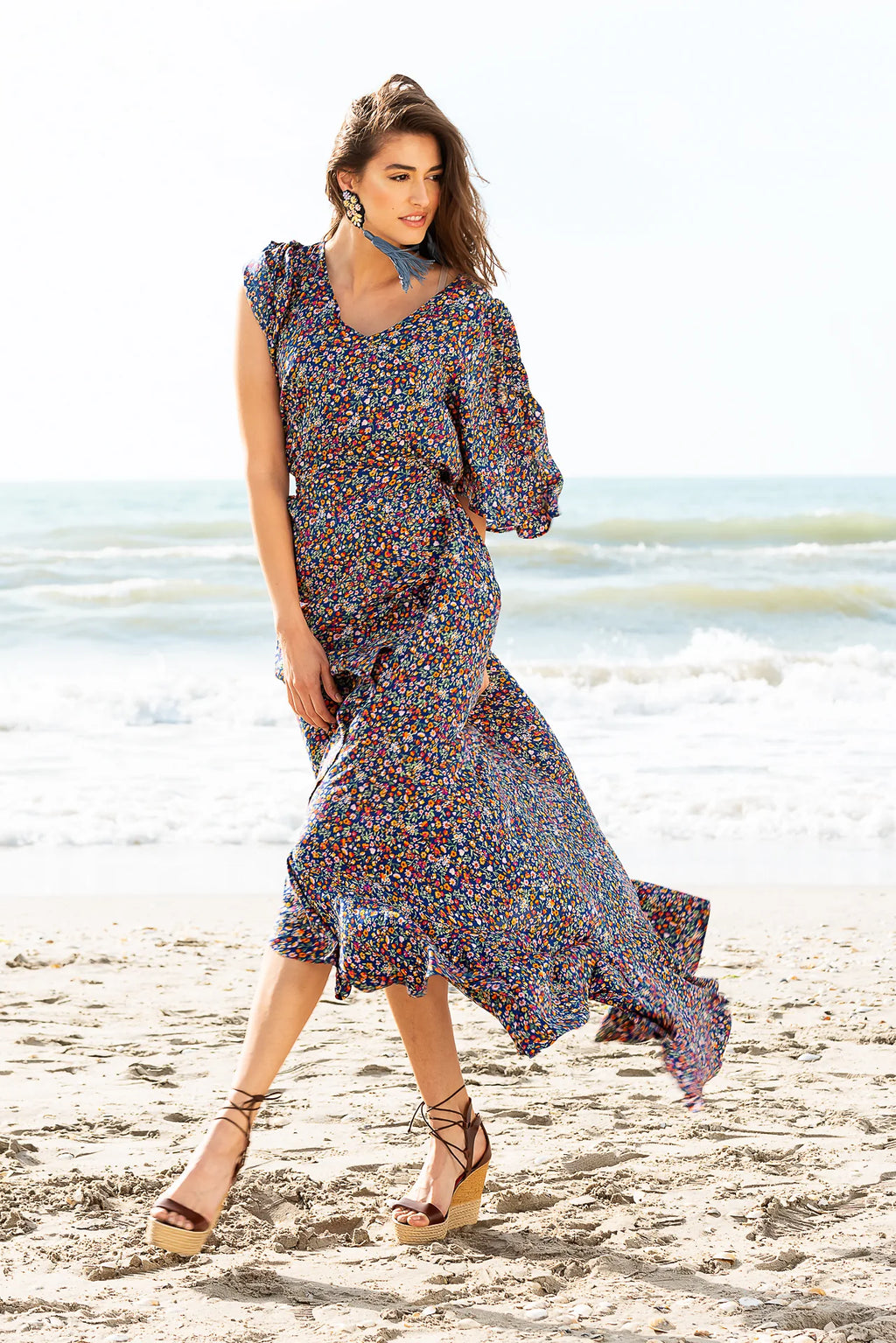 Rochie Inflorata cu Trena