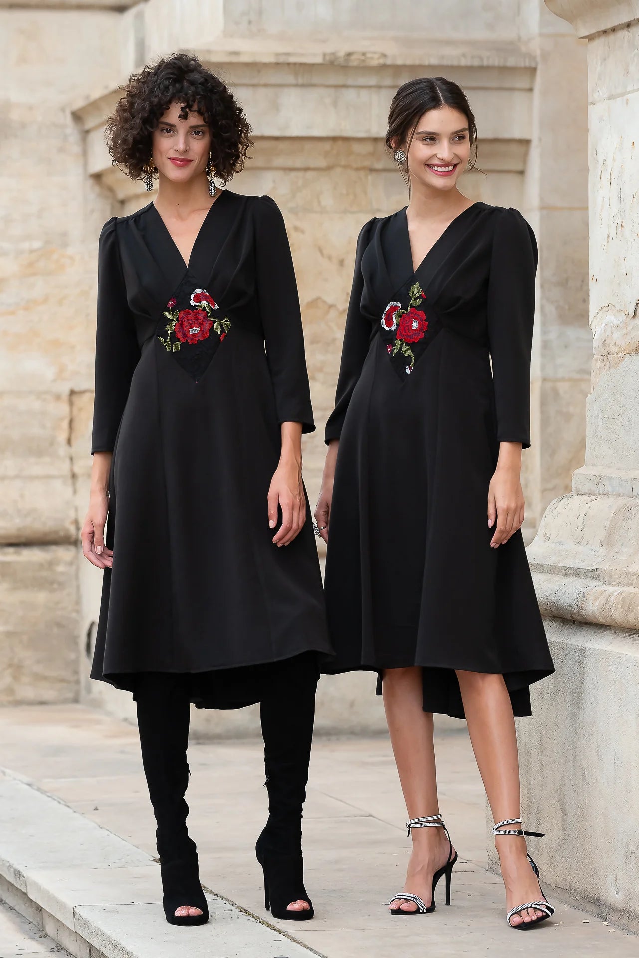 Rochie din Stofa Neagra Medeea