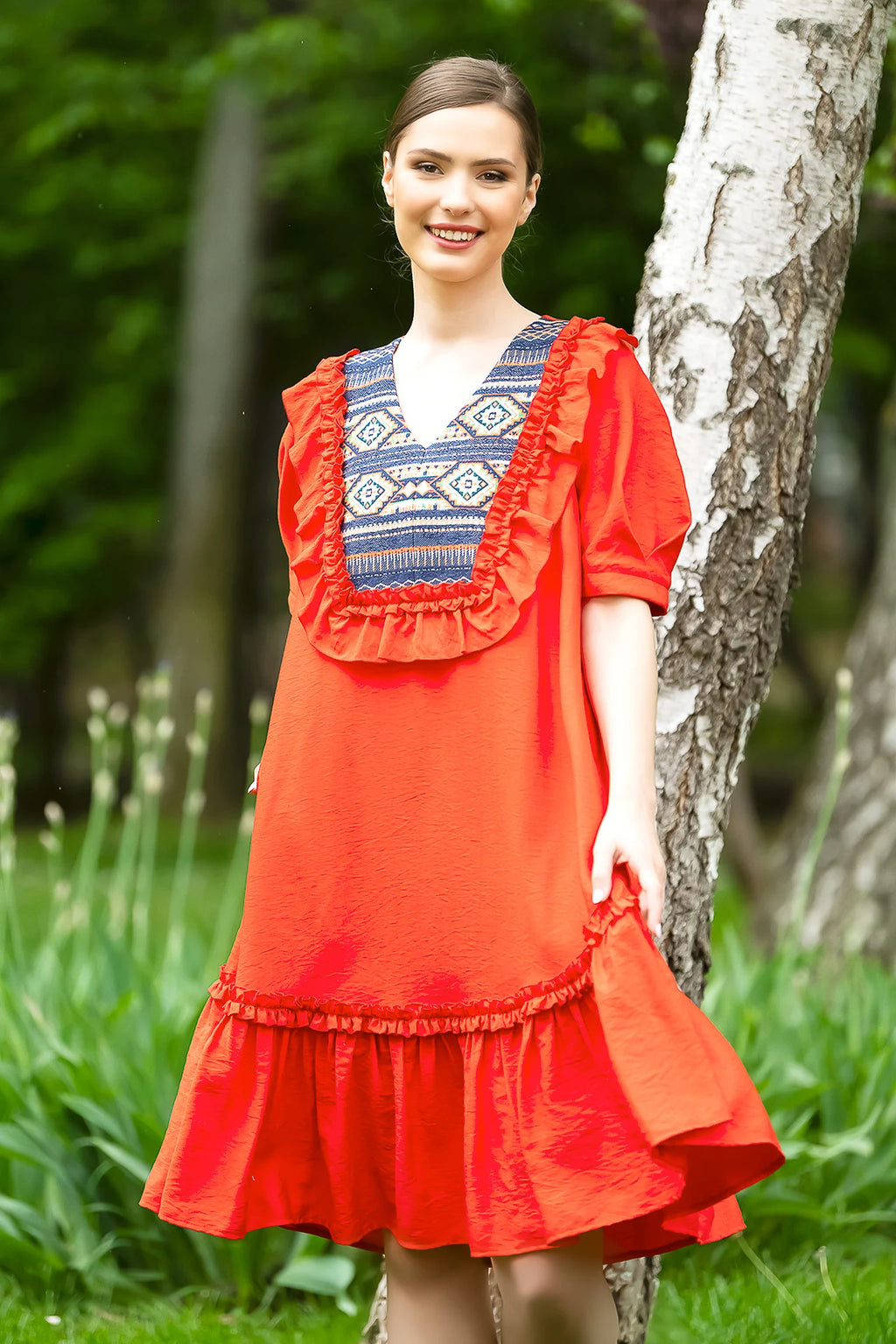 Rochia Rosie Midi Ileana