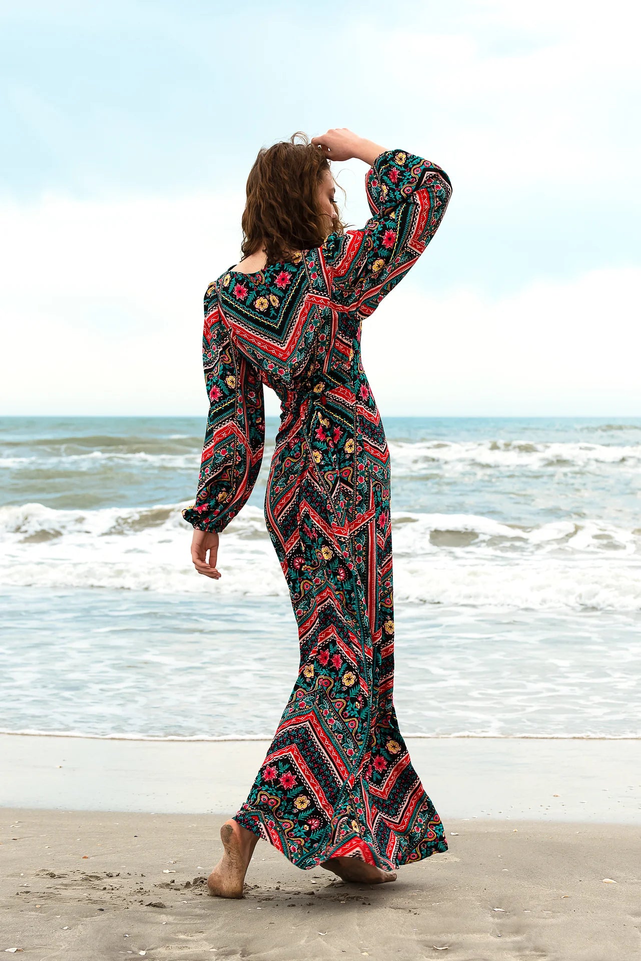 Rochie Lunga Zig Zag