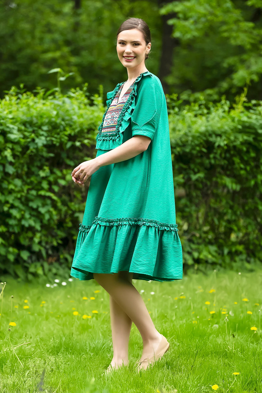 Rochia Verde Midi Edena