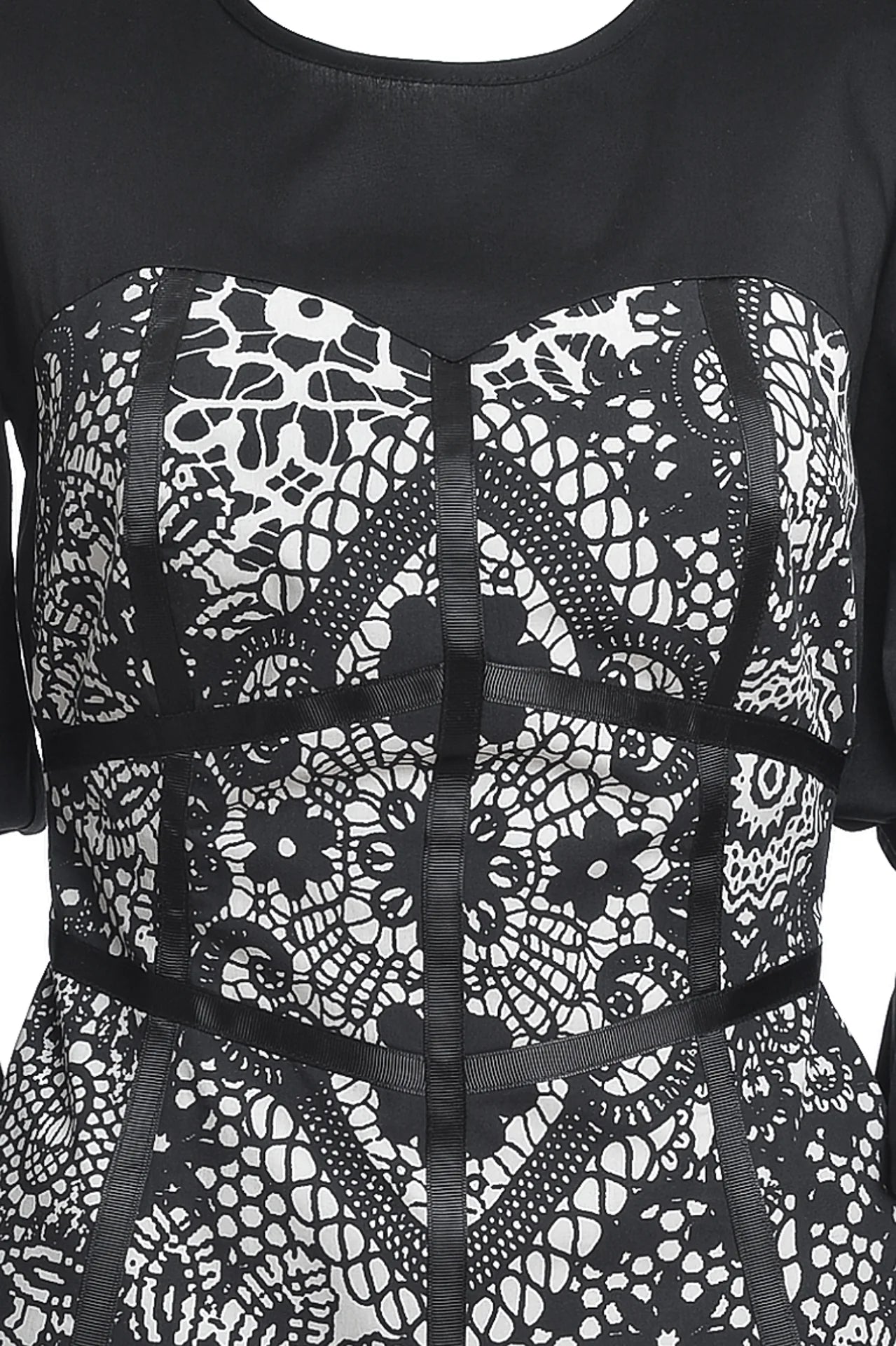 Bluza Neagra cu Corset Laseta