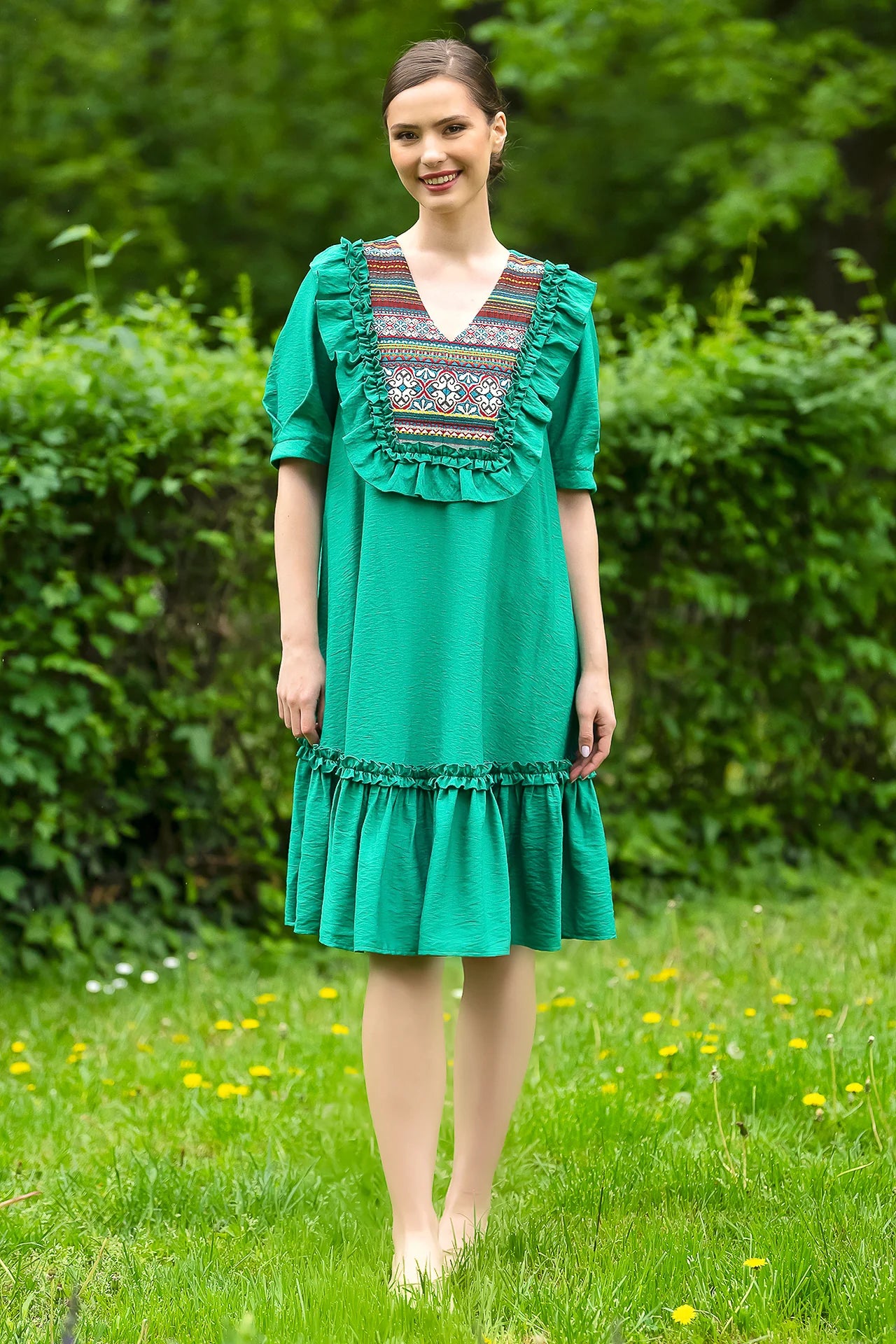 Rochia Verde Midi Edena
