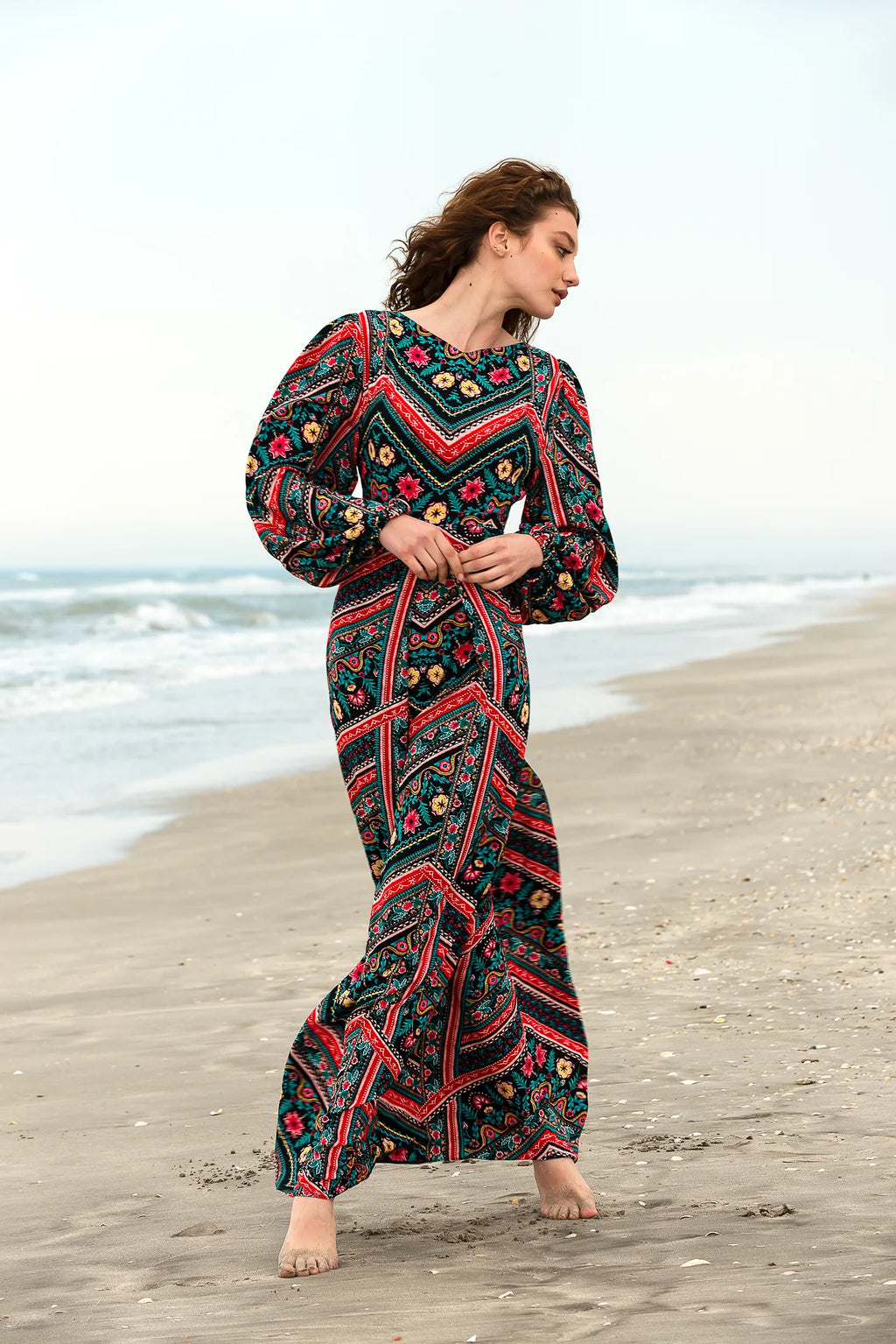 Rochie Lunga Zig Zag