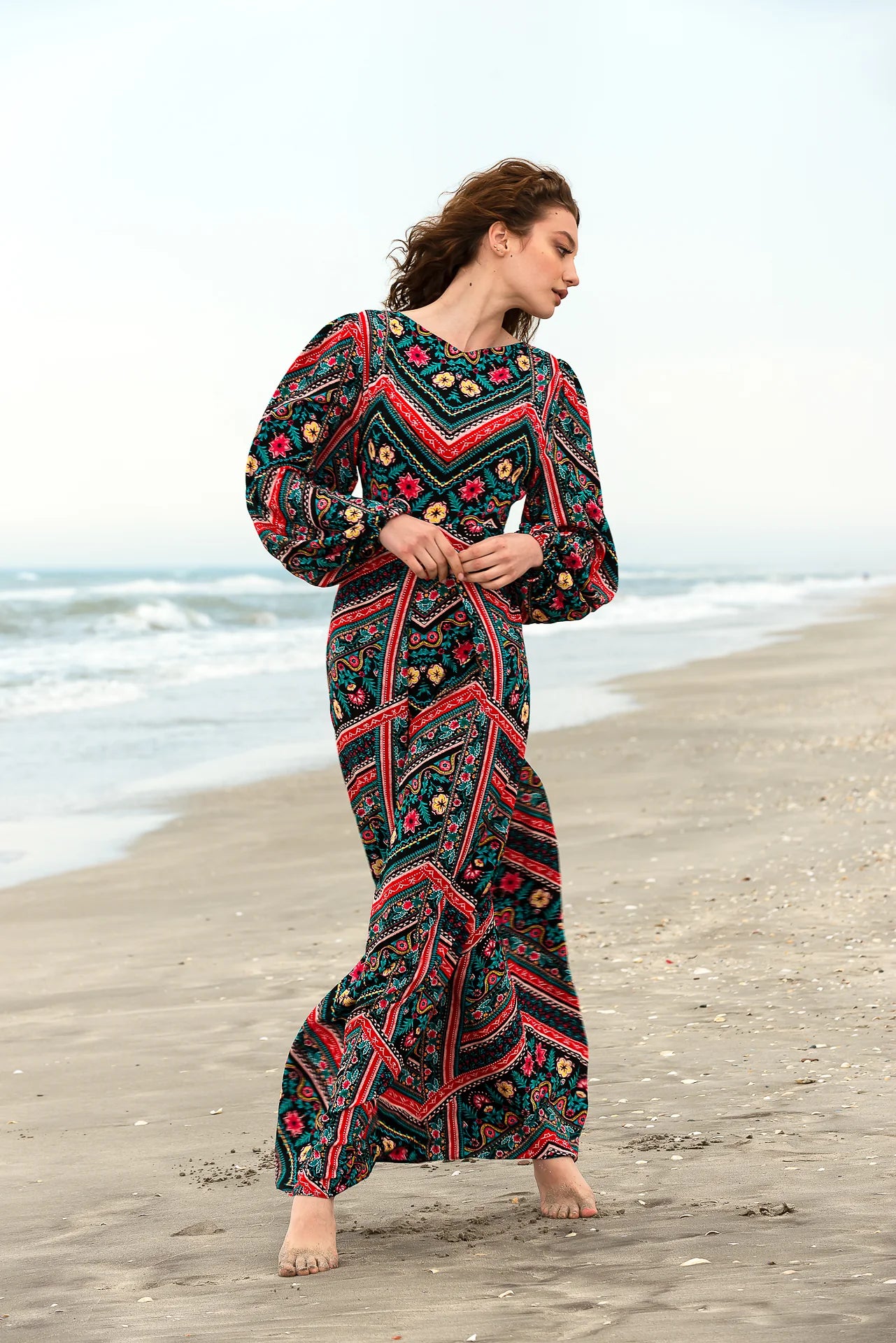 Rochie Lunga Zig Zag