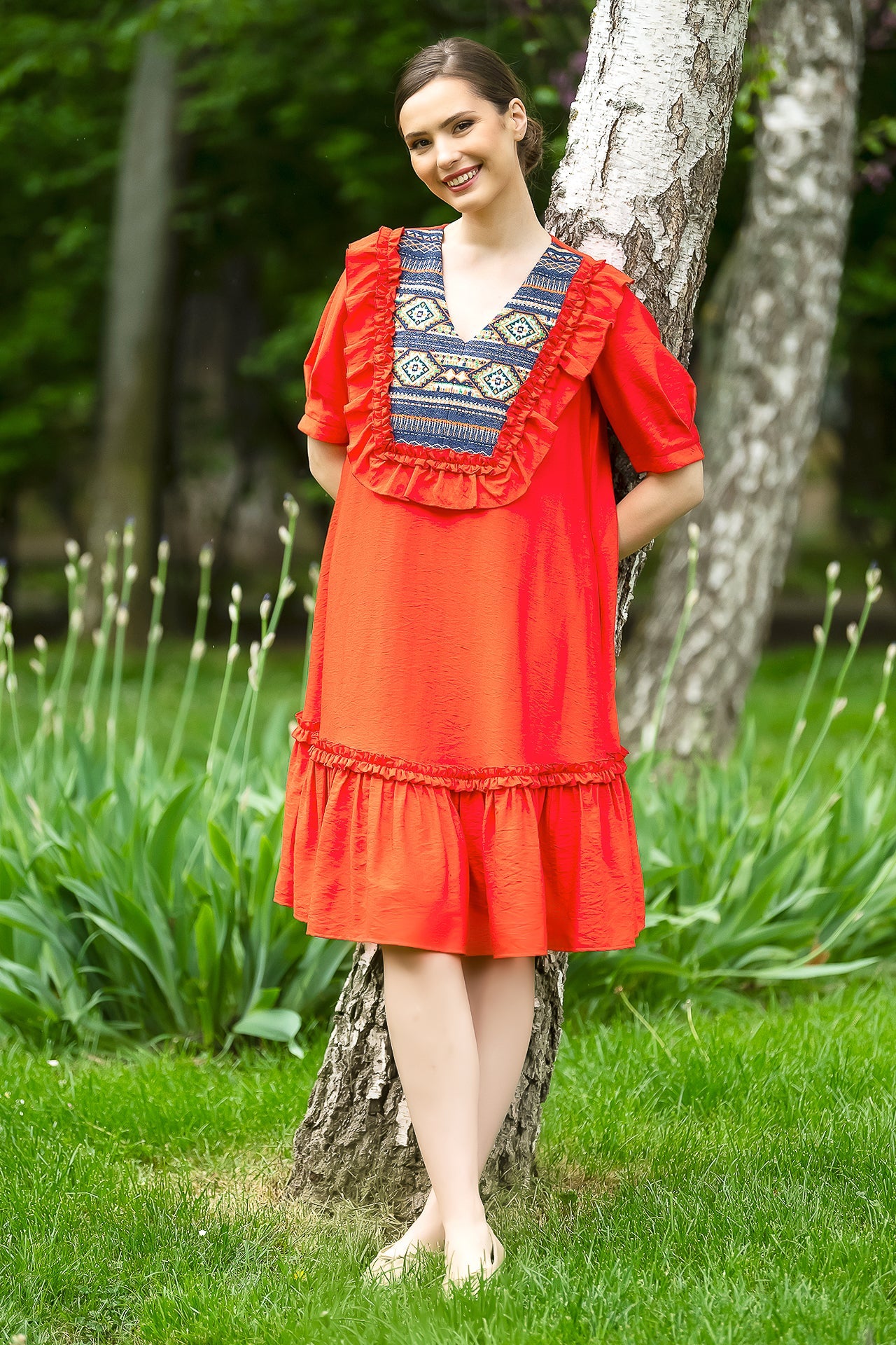 Rochia Rosie Midi Ileana